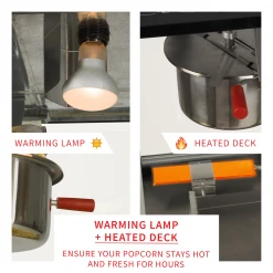 FunTime FT825CB 8oz Black Bar Table Top Popcorn Popper Machine - Perfect for Home, Parties, and Cinemas 26 FunTime FT825CB 8oz Black Bar Table Top Popcorn Popper Maker Machine