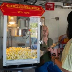 FunTime FT421CR 4oz Red Bar Table Top Popcorn Popper Maker Machine