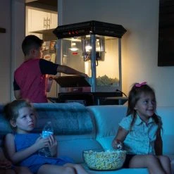 FunTime FT860CB 8oz Premium Black Popcorn Popper Machine Maker Cart Vintage Home Goods