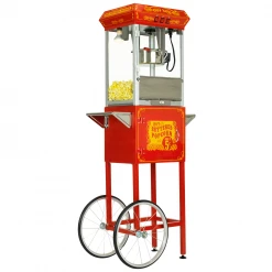 Home Goods FunTime FT862CRS 8oz Red Popcorn Popper Machine Maker Cart Vintage Style