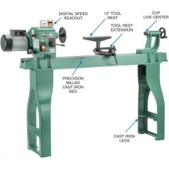 Grizzly G0462 110V 16 Inch X 46 Inch Wood Lathe With DRO