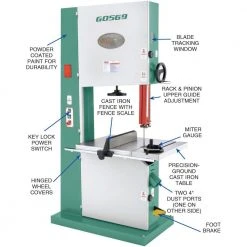 Grizzly G0569 220V/440V 24 Inch 7-1/2 HP 3-Phase Industrial Bandsaw