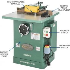 Grizzly G1026 240V 3 HP Shaper 14 Grizzly G1026 240V 3 HP Shaper