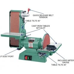 Grizzly G1276 110V/220V 6 Inch X 48 Inch Belt/12 Inch Disc Combo Sander Tools & Equipment