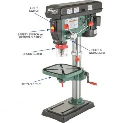 Grizzly G7943 120V 14 Inch 12 Speed Heavy-Duty Benchtop Drill Press 15 Grizzly G7943 120V 14 Inch 12 Speed Heavy-Duty Benchtop Drill Press