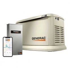 Dual Fuel Generators Generac 7210 Guardian 24KW Home Backup Generator With Whole House Switch Wifi-Enabled