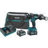 Makita GPH01D 40V MAX XGT 1/2" Brushless Cordless Hammer Driver Drill Kit