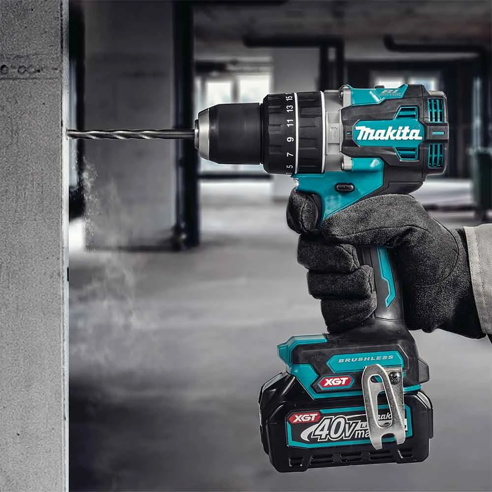 Makita GPH02D 40V MAX XGT 1/2" Brushless Li-Ion Compact Hammer Driver Drill Kit – Powerful & Efficient 10 Makita GPH02D 40V MAX XGT 1/2" Brushless Li-Ion Compact Hammer Driver Drill Kit