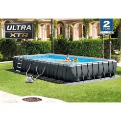 Intex 26377EH 32' X 16' X 52" Rectangular Ultra XTR Frame Above Ground Pool Set Pools