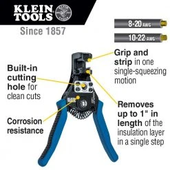 Klein 11063W Katapult Wire Stripper / Cutter For Solid Stranded Wire