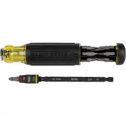 Klein 32304 14-in-1 HVAC Adjustable-Length Impact Screwdriver W/ Flip Socket Tools & Equipment