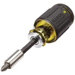 Tools & Equipment Klein 32308 8-in-1 Lightweight Multi-Bit Adjustable Length Stubby Screwdriver