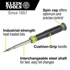 Klein 32314 14 In 1 Precision Cushion Grip Screwdriver W/ Integrated Nut Driver Tools & Equipment