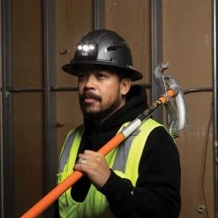 Klein 60346 Hard Hat Premium KARBN Non-Vented Full Brim Class E W/ Headlamp Tools & Equipment