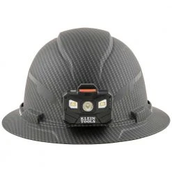 Klein 60346 Hard Hat Premium KARBN Non-Vented Full Brim Class E W/ Headlamp Tools & Equipment