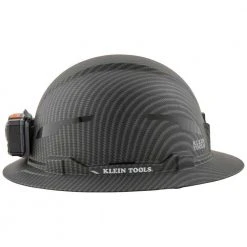 Klein 60346 Hard Hat Premium KARBN Non-Vented Full Brim Class E W/ Headlamp Tools & Equipment
