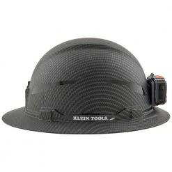 Klein 60346 Hard Hat Premium KARBN Non-Vented Full Brim Class E W/ Headlamp Tools & Equipment
