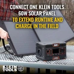 Batteries & Chargers Klein KTB500 500W Portable Pure Sine Wave Rechargeable Power Station