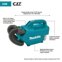 Makita LC09A1 12V Max 2.0Ah CXT Lithium-Ion Cordless Vacuum Kit 21 Makita LC09A1 12V Max 2.0Ah CXT Lithium-Ion Cordless Vacuum Kit