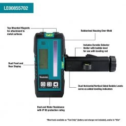 Tools & Equipment Makita LE00855702 262 Foot Rubberized Housing Green/Red Line Laser Detector