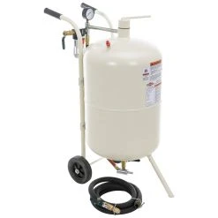 Shop Fox M1115 20 Gallon 65-125 Psi Heavy Duty Portable Rolling Sandblaster Tools & Equipment