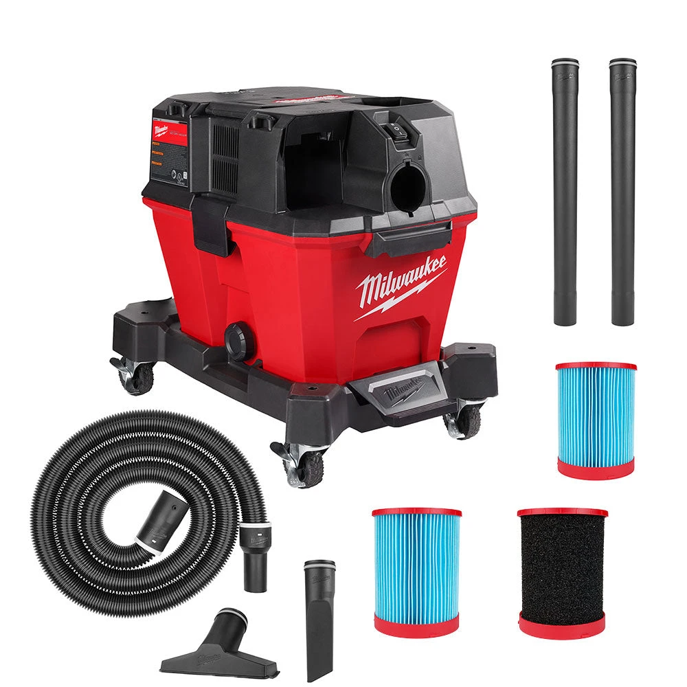 Milwaukee 0910-20F M18 FUEL 6 Gallon Wet/Dry Vacuum with Filter Kit - Bare Tool 3 Milwaukee 0910-20F M18 FUEL 6 Gallon Wet/Dry Vacuum W/ Filter Kit - Bare Tool Tools & Equipment