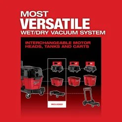 Milwaukee 0910-20SK12 M18 FUEL 6 Gallon Wet/Dry Vacuum W/ 12.0Ah Battery Kit Tools & Equipment