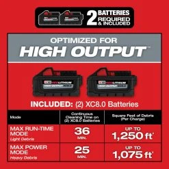 Milwaukee 0920-22HD M18 FUEL 9 Gallon Dual-Battery Wet/Dry Vacuum Kit with 2 Batteries & Charger 20 Milwaukee 0920-22HD M18 FUEL 9 Gallon Dual-Battery Wet/Dry Vacuum Kit Tools & Equipment