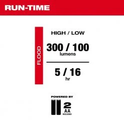 Milwaukee 2108 300-Lumen Alkaline Trueview Rover Magnetic Flood Light