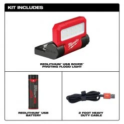 Tools & Equipment Milwaukee 2114-21 550-Lumen USB Rechargeable Rover Pivoting Flood Light 13 Tools & Equipment Milwaukee 2114-21 550-Lumen USB Rechargeable Rover Pivoting Flood Light