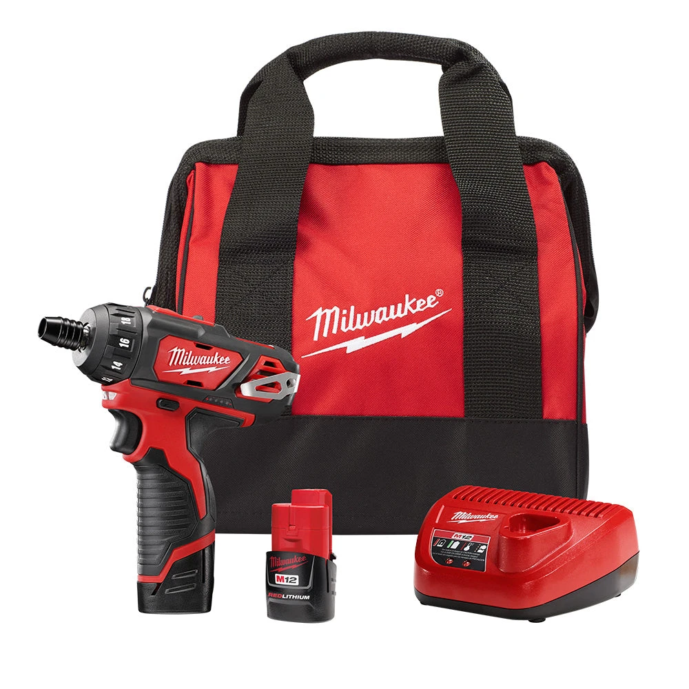 Milwaukee 2406-22 M12 12V 1/4-Inch Hex 2-Speed Screwdriver Kit 3 Milwaukee 2406-22 M12 12V 1/4-Inch Hex 2-Speed Screwdriver Kit