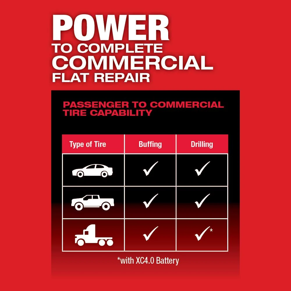 Milwaukee 2409-22 M12 FUEL 12V Brushless Li-Ion Low Speed Tire Buffer Kit Automotive 9 Milwaukee 2409-22 M12 FUEL 12V Brushless Li-Ion Low Speed Tire Buffer Kit Automotive