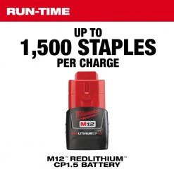 Milwaukee 2447-20 M12 12V 3/8" Cordless Li-Ion Crown Stapler - Bare Tool Tools & Equipment 16 Milwaukee 2447-20 M12 12V 3/8