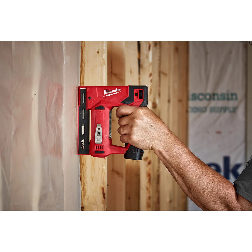 Milwaukee 2447-20 M12 12V 3/8" Cordless Li-Ion Crown Stapler - Bare Tool Tools & Equipment 9 Milwaukee 2447-20 M12 12V 3/8" Cordless Li-Ion Crown Stapler - Bare Tool Tools & Equipment