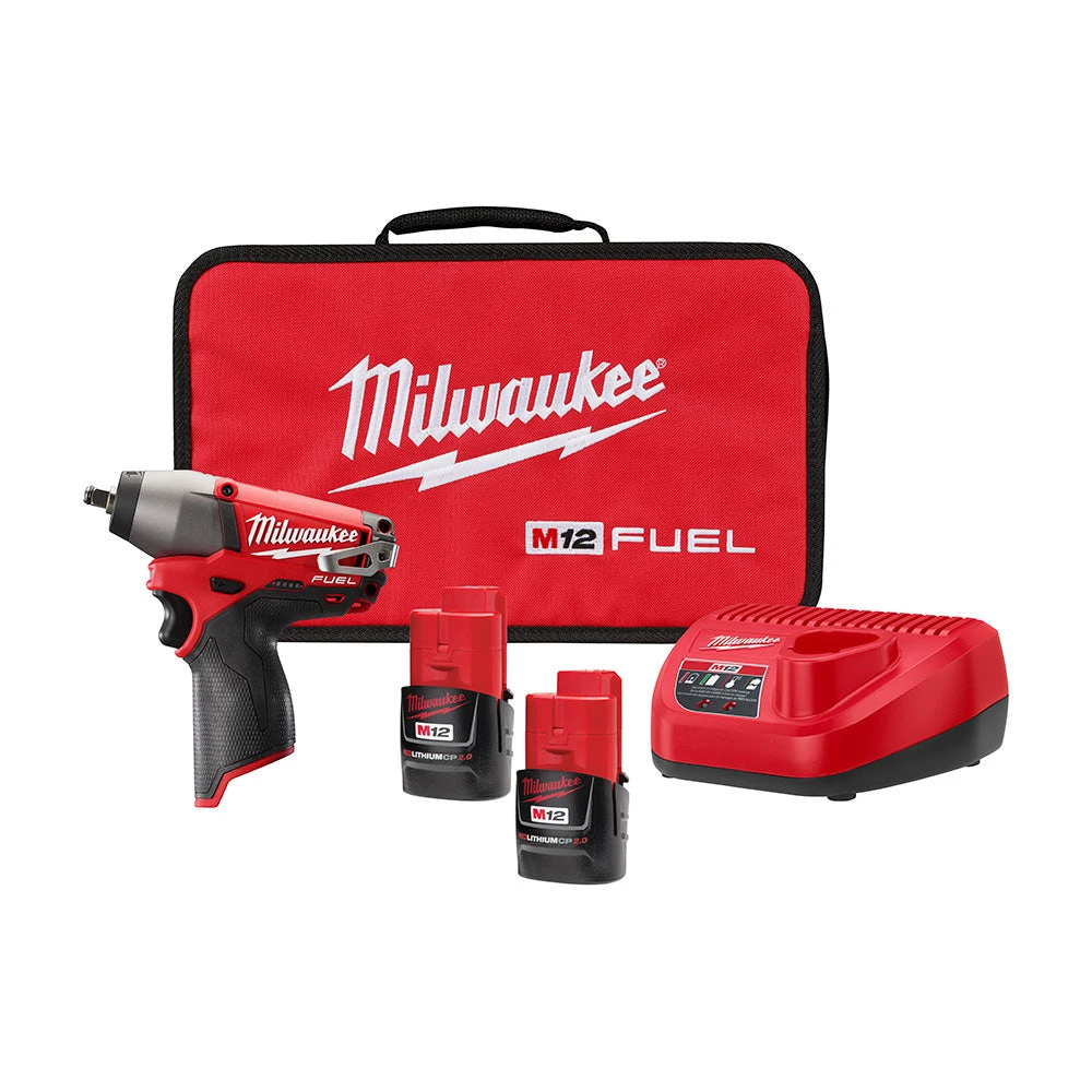Milwaukee 2454-22 M12 FUEL 12V 3/8-Inch Impact Wrench Kit - Compact & Powerful Tool for Automotive & DIY Projects 3 Tools & Equipment Milwaukee 2454-22 M12 FUEL 12V 3/8-Inch Impact Wrench Kit