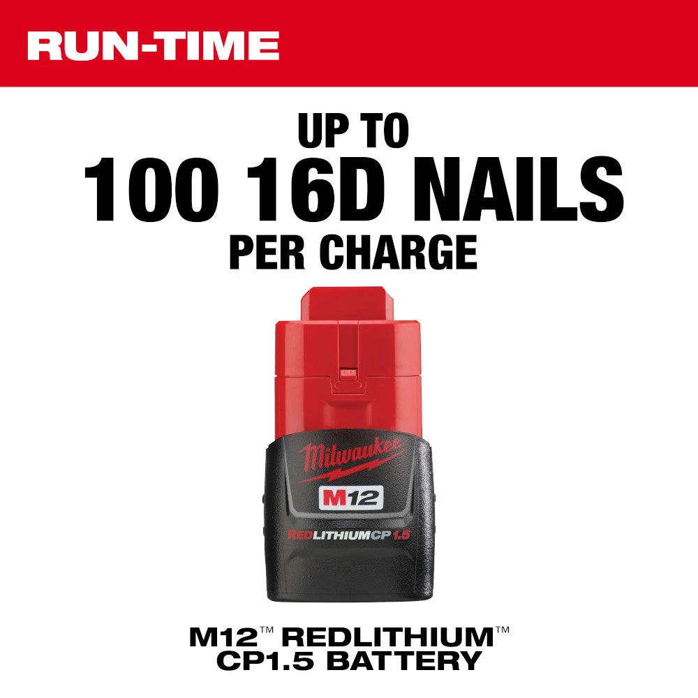 Milwaukee 2458-21 M12 12V Lithium-Ion Palm Nailer Kit Tools & Equipment 6 Milwaukee 2458-21 M12 12V Lithium-Ion Palm Nailer Kit Tools & Equipment