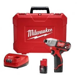 Milwaukee 2462-22 M12 12V 1/4-Inch Hex Impact Driver Kit
