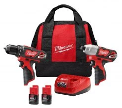 Milwaukee 2494-22 M12 12V Cordless Power Lithium-Ion 2-Tool Combo Kit