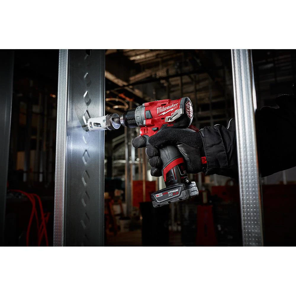 Tools & Equipment Milwaukee 2504-21 M12 FUEL 1/2" Brushless Hammer Drill Kit W/ 2.0 Ah Battery 12 Tools & Equipment Milwaukee 2504-21 M12 FUEL 1/2" Brushless Hammer Drill Kit W/ 2.0 Ah Battery