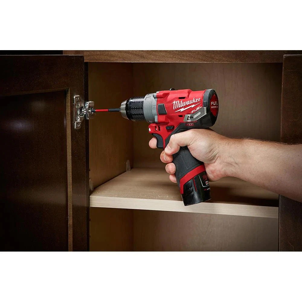 Tools & Equipment Milwaukee 2504-21 M12 FUEL 1/2" Brushless Hammer Drill Kit W/ 2.0 Ah Battery 10 Tools & Equipment Milwaukee 2504-21 M12 FUEL 1/2" Brushless Hammer Drill Kit W/ 2.0 Ah Battery