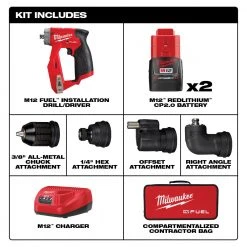 Tools & Equipment Milwaukee 2505-22 M12 FUEL 12V Brushless Installation 4-in-1 Drill/Driver Kit