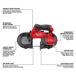 Tools & Equipment Milwaukee 2529-20 M12 FUEL 12V Cordless Li-Ion Compact Band Saw - Bare Tool 22 Tools & Equipment Milwaukee 2529-20 M12 FUEL 12V Cordless Li-Ion Compact Band Saw - Bare Tool
