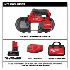 Tools & Equipment Milwaukee 2529-21XC M12 FUEL 12V Cordless Li-Ion Brushless Compact Band Saw Kit 17 Tools & Equipment Milwaukee 2529-21XC M12 FUEL 12V Cordless Li-Ion Brushless Compact Band Saw Kit