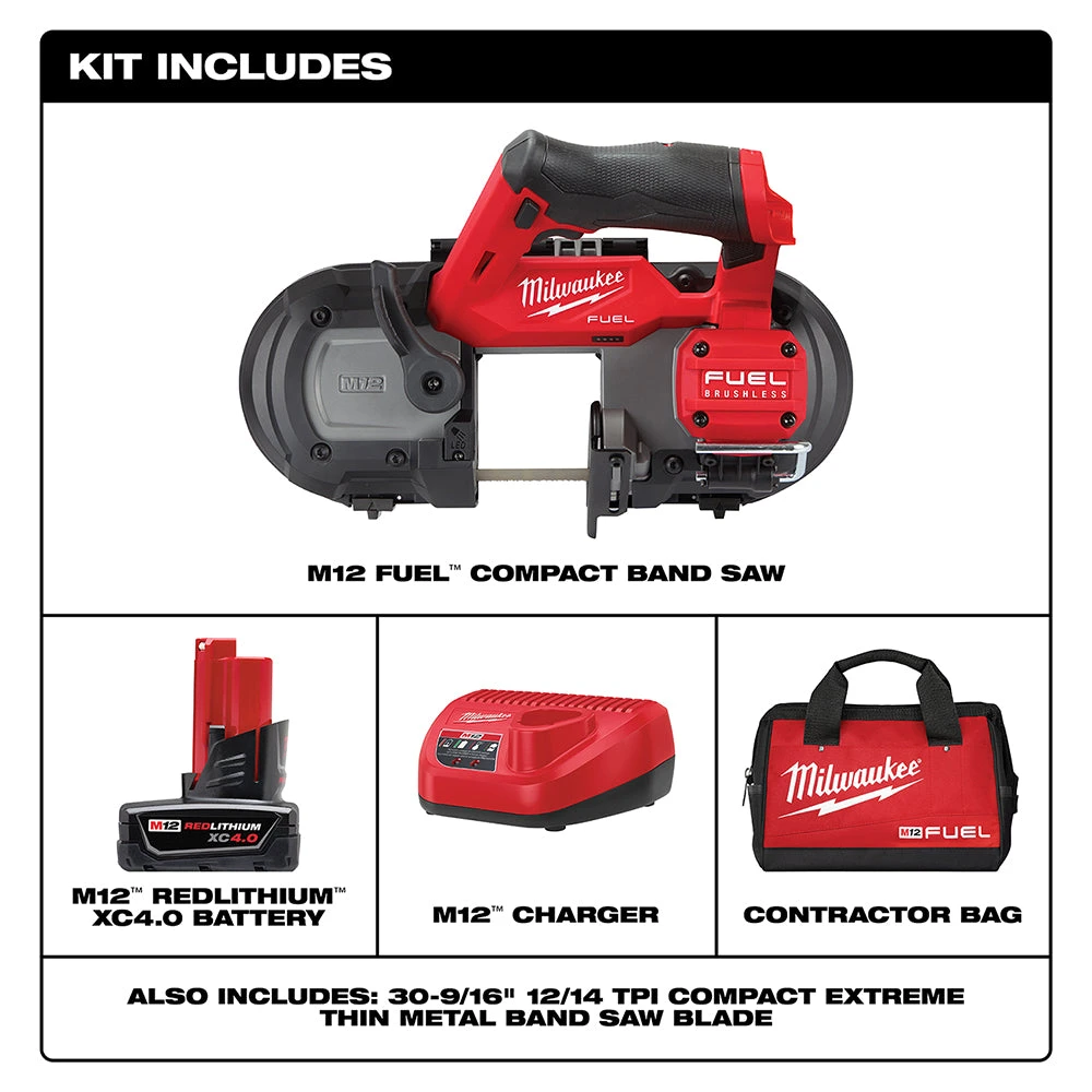 Tools & Equipment Milwaukee 2529-21XC M12 FUEL 12V Cordless Li-Ion Brushless Compact Band Saw Kit 4 Tools & Equipment Milwaukee 2529-21XC M12 FUEL 12V Cordless Li-Ion Brushless Compact Band Saw Kit