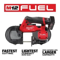 Tools & Equipment Milwaukee 2529-21XC M12 FUEL 12V Cordless Li-Ion Brushless Compact Band Saw Kit 18 Tools & Equipment Milwaukee 2529-21XC M12 FUEL 12V Cordless Li-Ion Brushless Compact Band Saw Kit