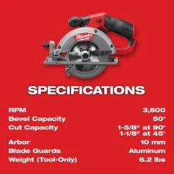 Milwaukee 2530-20 M12 FUEL 12V 5-3/8