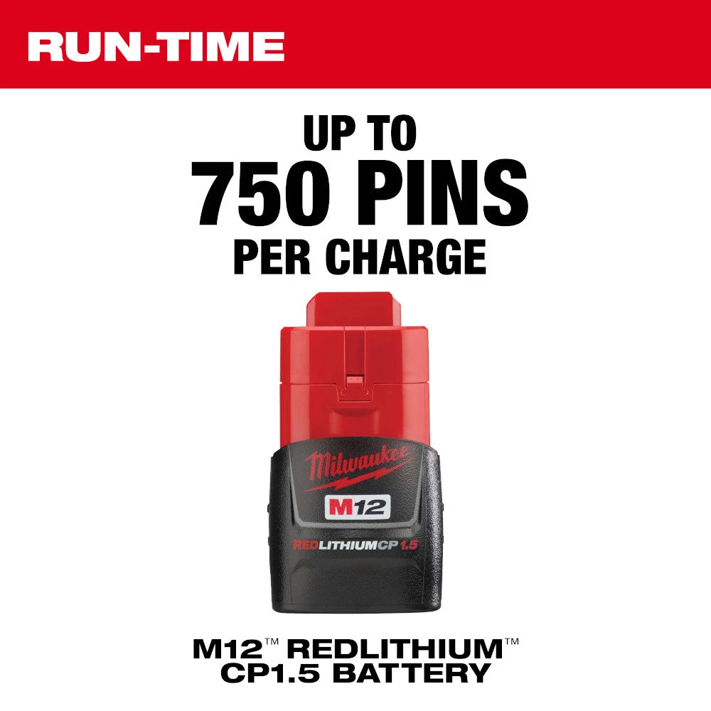 Milwaukee 2540-21 M12 12V 23 Gauge Lightweight Compact Cordless Pin Nailer Kit 7 Milwaukee 2540-21 M12 12V 23 Gauge Lightweight Compact Cordless Pin Nailer Kit