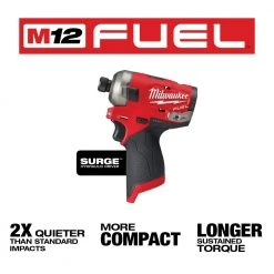 Milwaukee 2551-20 M12 FUEL SURGE 1/4 Inch Hex Hydraulic Driver - Bare Tool Tools & Equipment