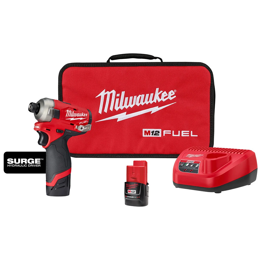 Milwaukee 2551-22 M12 FUEL 12V SURGE 1/4 Inch Hex Hydraulic Driver Kit Tools & Equipment 3 Milwaukee 2551-22 M12 FUEL 12V SURGE 1/4 Inch Hex Hydraulic Driver Kit Tools & Equipment