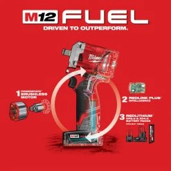 Milwaukee M12 2555-22 M12 FUEL 12V 1/2-Inch Cordless Stubby Impact Wrench Kit